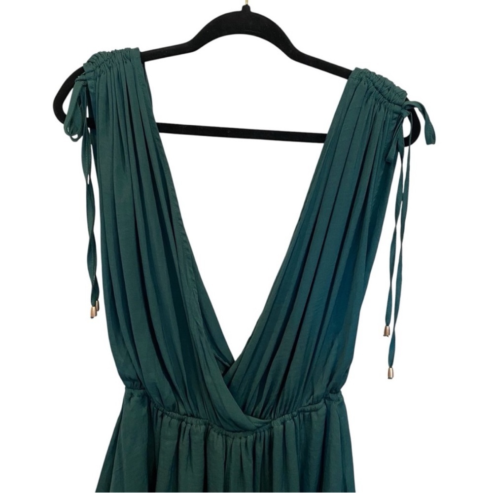 Free People Bea Sleeveless Romper Dark Green L Boho - Picture 7 of 10